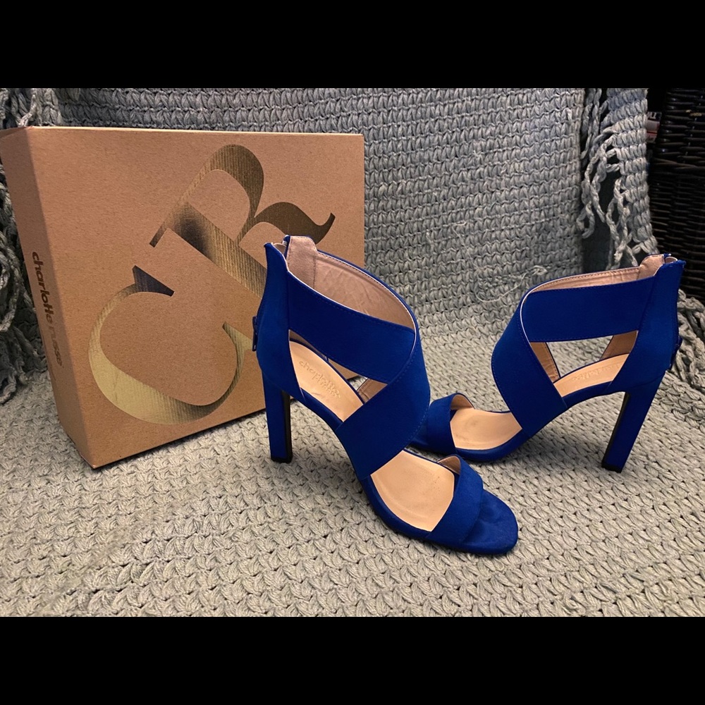 Royal Blue Chunky Heels